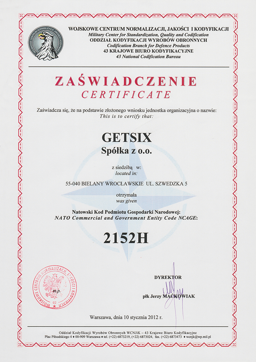 nato getsix certificate